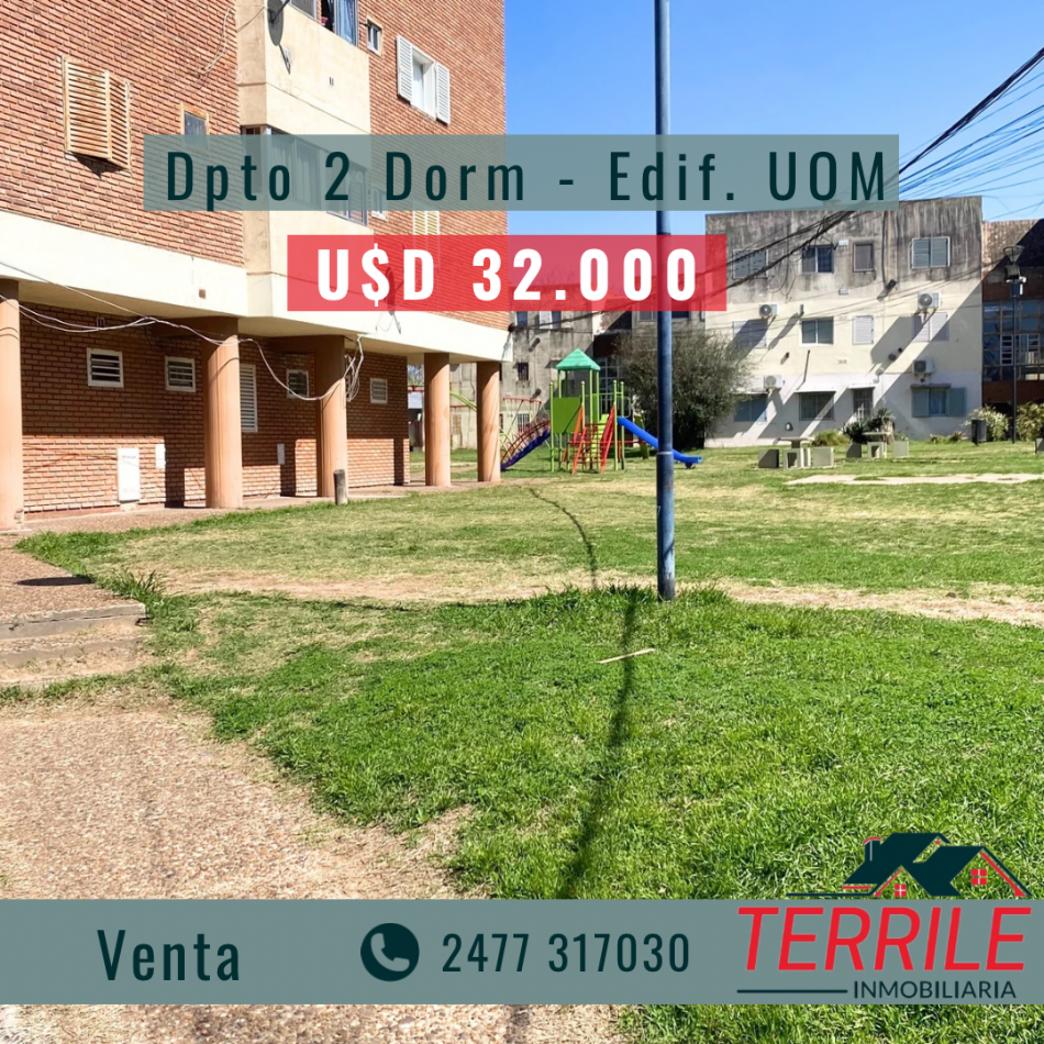 Pergamino Dpto 2 Dorm en venta - Edif. UOM - Sarmiento al 1036