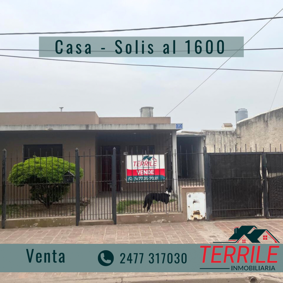 Pergamino Casa de 2 Dorm en venta - Solis al 1600 