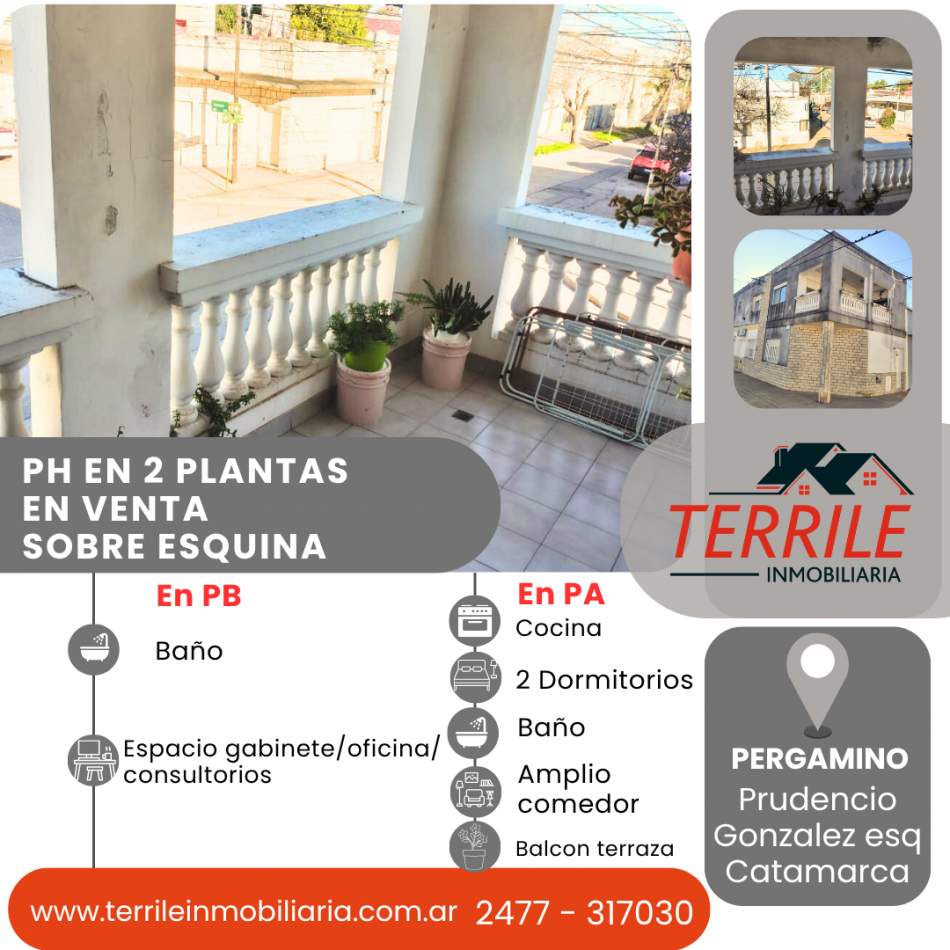 Pergamino PH en 2 Plantas en venta - Prudencio Gonzalez esq. Catamarca 