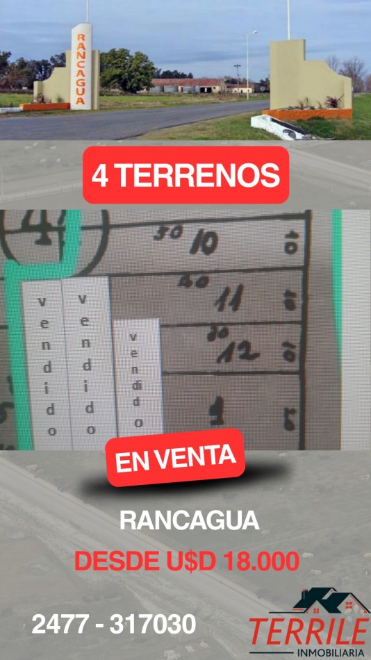Excelentes Terrenos en venta - Rancagua 