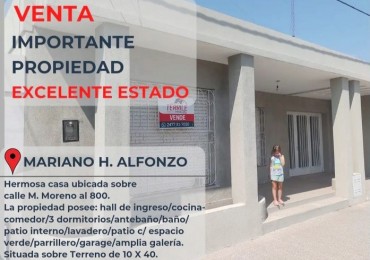 Mariano H. Alfonzo Casa en venta  - Moreno al 700 