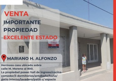Mariano H. Alfonzo Casa en venta 3 Dorm - Moreno al 800