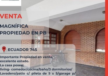 Pergamino Casa de 3 Dorm en venta - Ecuador 745