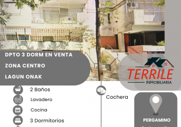 Pergamino Excelente Dpto 3 Dorm en venta - Edif. Lagun Onak - 9 de Julio al 800