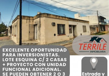Pergamino Excelente Oportunidad p/ Inversores - Lote esquina c/ 2 casas en venta - Estrada y Laguia 