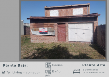 Pergamino Casa de 2 Plantas a terminar en venta  - Goyita Salas al 600 